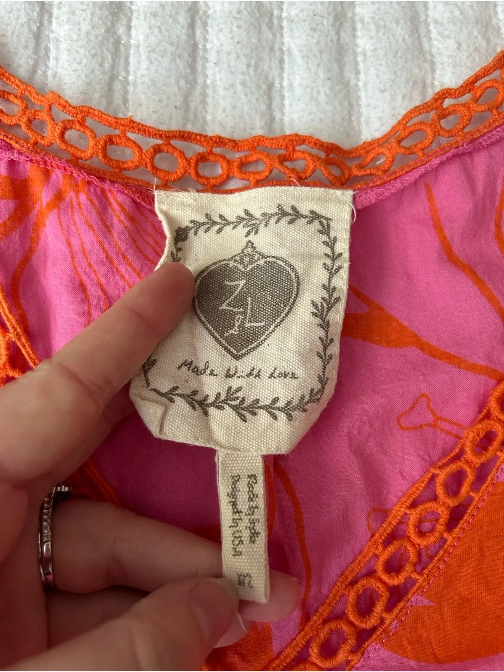 Pink & Orange Floral Tiered Summer Dress Cover Up - Picture 2 of 7